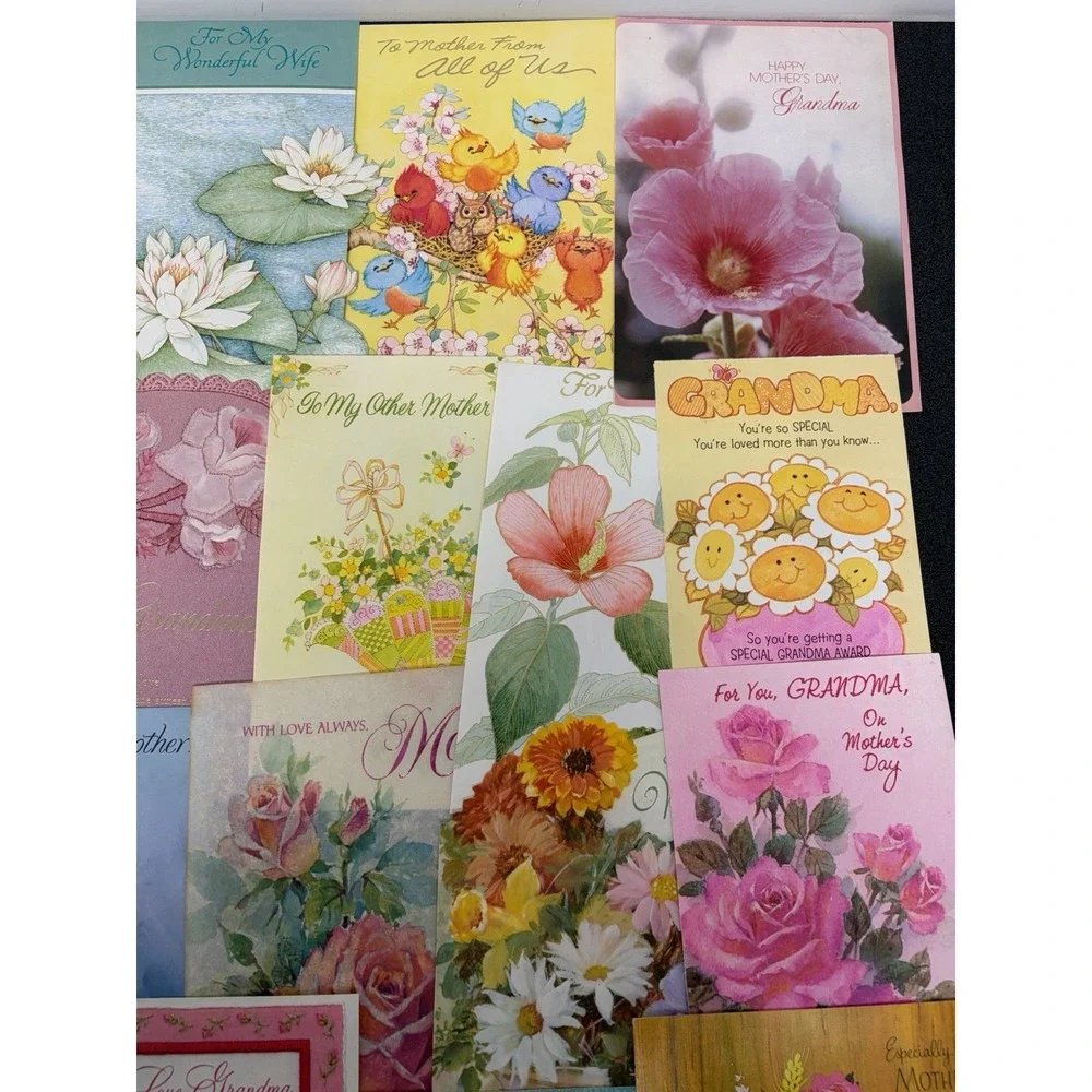 Vintage Mother's Day Greeting Cards Fronts ONLY Scrapbooking Crafts Lot of 50+